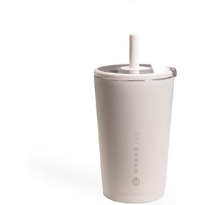 HydroJug Everyday Tumbler 14 oz, Ceramic-Lined Straw Cup, Football(Linen)