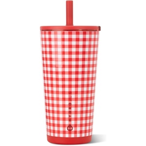 HydroJug Everyday Tumbler 14 oz, Ceramic-Lined Straw Cup, Football(Summer Picnic)