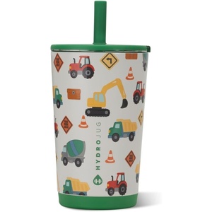 HydroJug Everyday Tumbler 14 oz, Ceramic-Lined Straw Cup, Football(Under Construction)