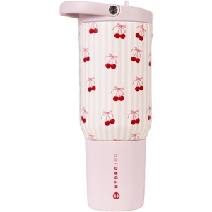 HydroJug Sport 20 oz Insulated Stainless Steel Water Bottle, Ladybug(Sweet Cherry)