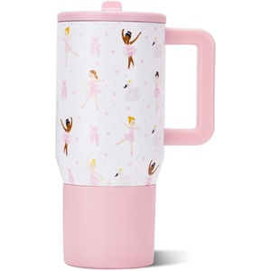HydroJug Traveler 20oz Kids Insulated Tumbler with Handle, Ladybug(Ballerina)