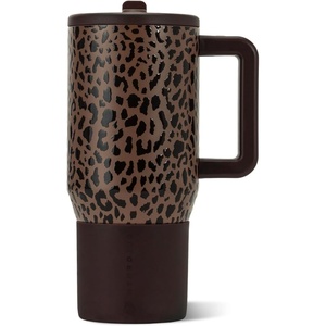 HydroJug Traveler 20oz Kids Insulated Tumbler with Handle, Ladybug(Brown Leopard)