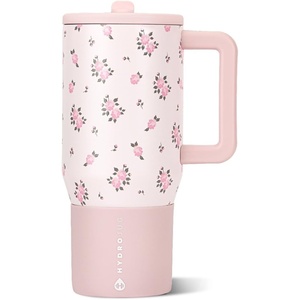 HydroJug Traveler 20oz Kids Insulated Tumbler with Handle, Ladybug(Wildrose)